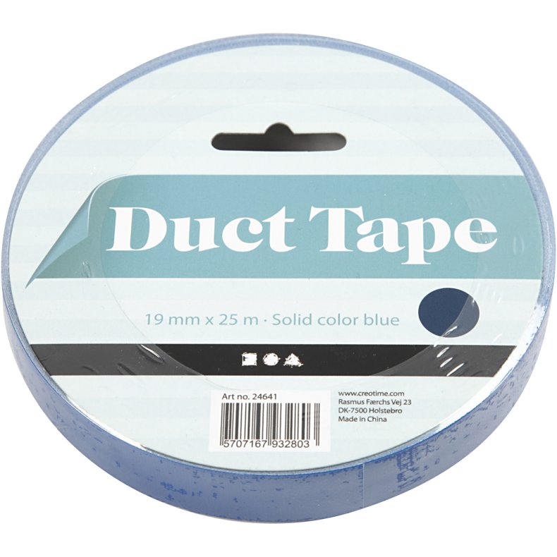 L&aelig;rredstape, B: 19 mm, bl&aring;, 25 m/ 1 rl.