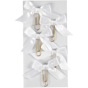 Klips, str. 40x70 mm, hvid, 5 stk./ 1 pk.