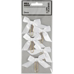 Klips, str. 40x70 mm, hvid, 5 stk./ 1 pk.