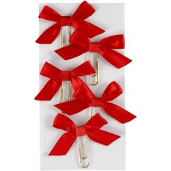 Klips, str. 40x70 mm, r&oslash;d, 5 stk./ 1 pk.