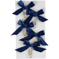 Klips, str. 40x70 mm, bl&aring;, 5 stk./ 1 pk.