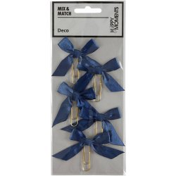 Klips, str. 40x70 mm, bl&aring;, 5 stk./ 1 pk.