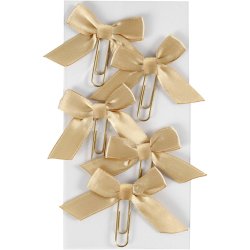 Klips, str. 40x70 mm, guld, 5 stk./ 1 pk.