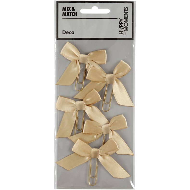 Klips, str. 40x70 mm, guld, 5 stk./ 1 pk.