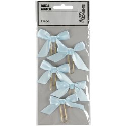 Klips, str. 40x70 mm, lysebl&aring;, 5 stk./ 1 pk.