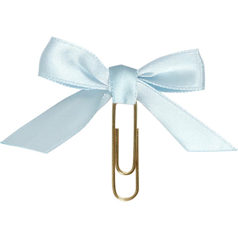 Klips, str. 40x70 mm, lysebl&aring;, 5 stk./ 1 pk.