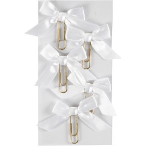 Klips, str. 40x70 mm, hvid, 5 stk./ 1 pk.