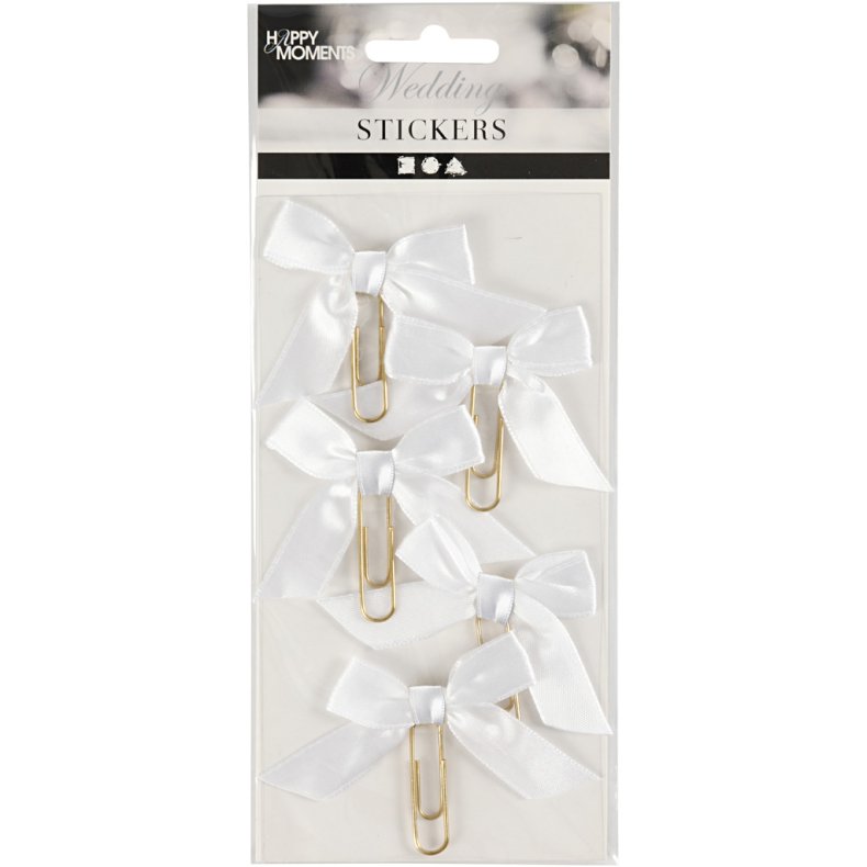 Klips, str. 40x70 mm, hvid, 5 stk./ 1 pk.