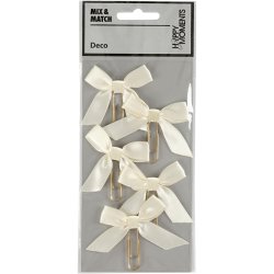 Klips, str. 40x70 mm, r&aring;hvid, 5 stk./ 1 pk.