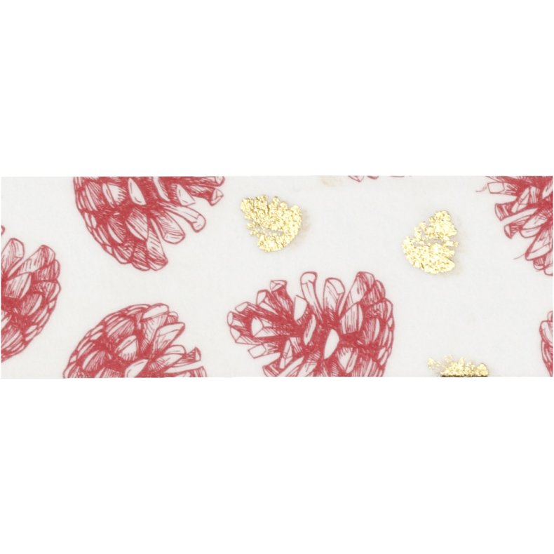 Masking Tape, kogler og prikker - folie, B: 15 mm, 2x4 m/ 1 pk.