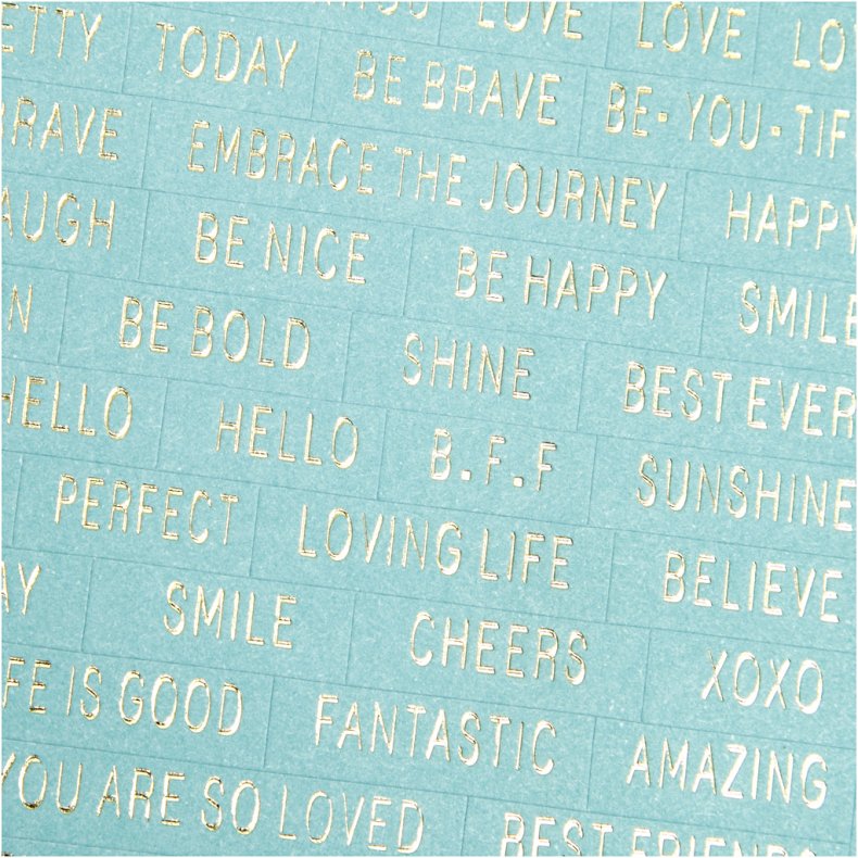 Stickers, ark 10x11,5 cm, turkis, 4 stk./ 1 pk.