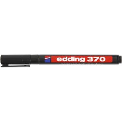 Edding 370 Tusch, streg 1 mm, sort, 1 stk.