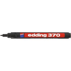 Edding 370 Tusch, streg 1 mm, sort, 1 stk.