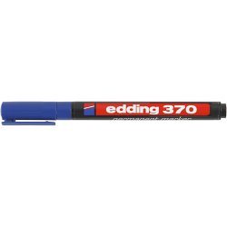 Edding 370 Tusch, streg 1 mm, bl&aring;, 1 stk.