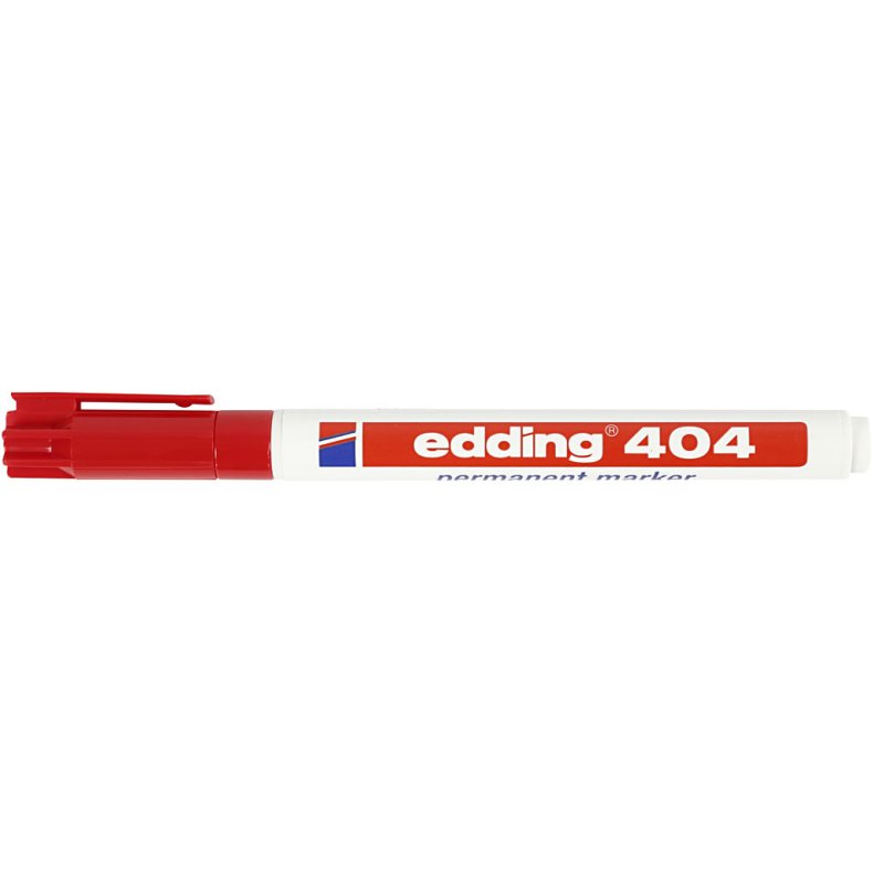 Edding 404 Tusch, streg 0,75 mm, r&oslash;d, 1 stk.