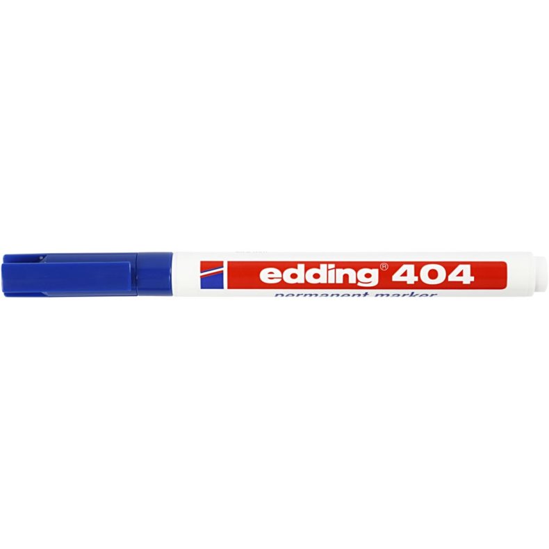 Edding 404 Tusch, streg 0,75 mm, bl&aring;, 1 stk.