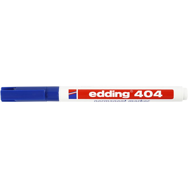 Edding 404 Tusch, streg 0,75 mm, bl&aring;, 1 stk.