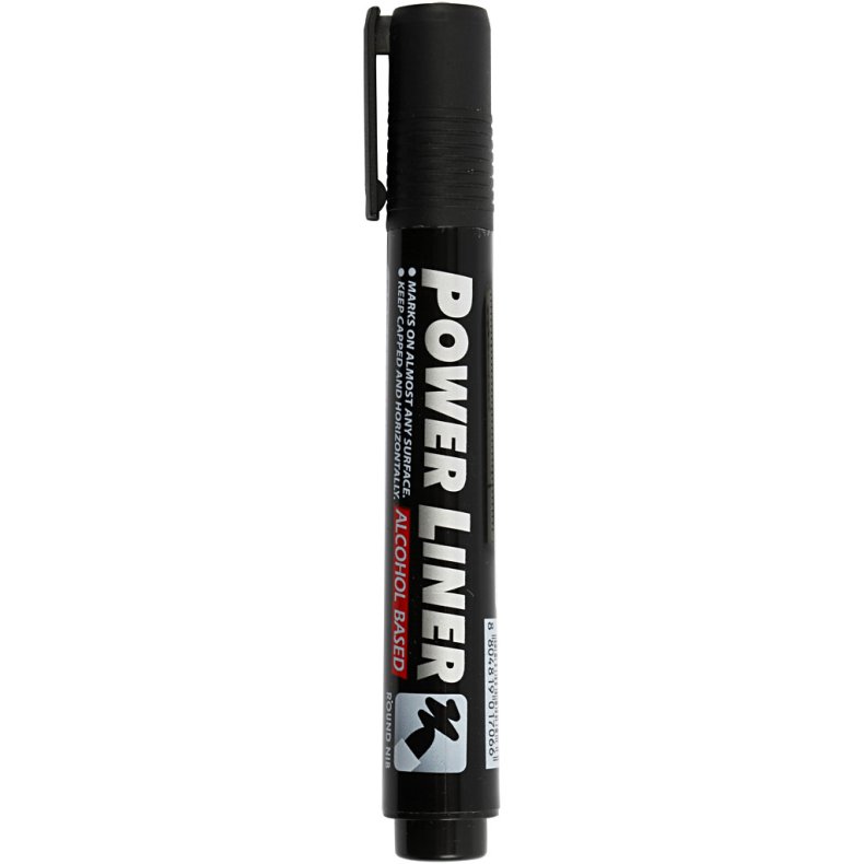 Permanent marker, streg 1,5-3 mm, sort, 1 stk.