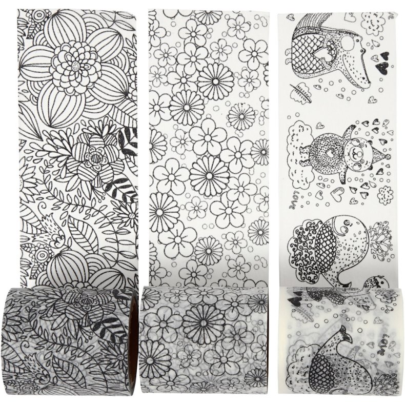 Masking Tape, B: 50 mm, 3x5 m/ 1 pk.