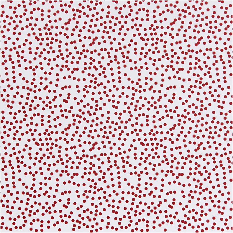 Designpapir, grangren og prikker, ark 30,5x30,5 cm, 180 g, guld, gr&oslash;n, r&oslash;d, hvid, 3 ark/ 1 pk.