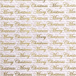 Designpapir, gl&aelig;delig jul og prikker, ark 30,5x30,5 cm, 180 g, guld, 3 ark/ 1 pk.