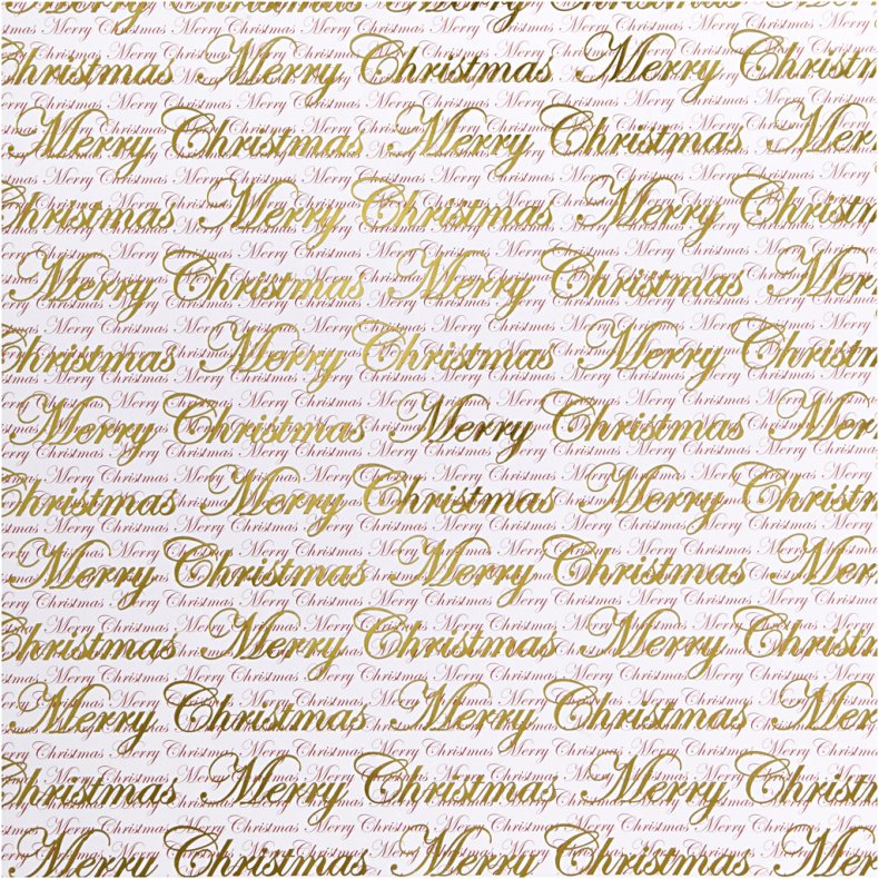 Designpapir, gl&aelig;delig jul og prikker, ark 30,5x30,5 cm, 180 g, guld, 3 ark/ 1 pk.