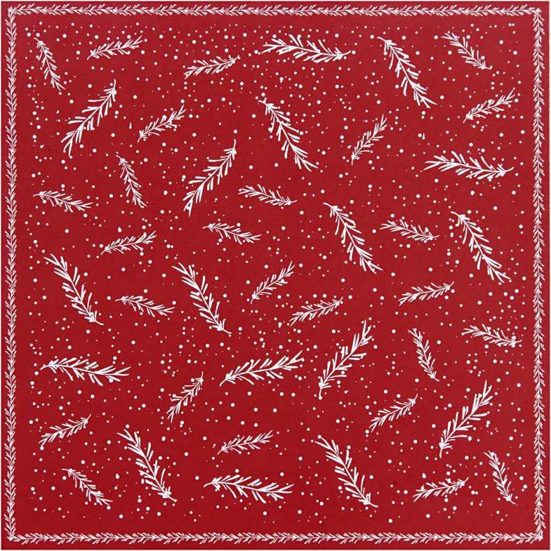 Designpapir, fugle og grene, ark 30,5x30,5 cm, 180 g, 5 ark/ 1 pk.