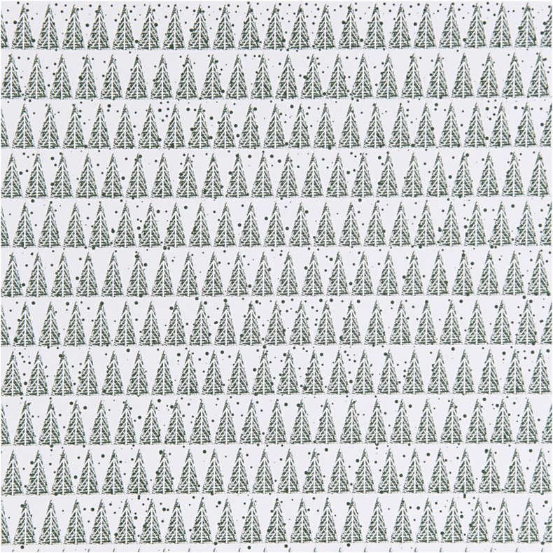 Designpapir, julekugler og juletr&aelig;er, ark 30,5x30,5 cm, 180 g, 5 ark/ 1 pk.