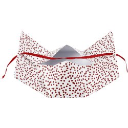 Gave&aelig;ske, prikker , str. 15x7x8 cm, 250 g, r&oslash;d, 3 stk./ 1 pk.