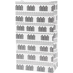 Papirposer, H: 21 cm, str. 6x12 cm, 80 g, sort, hvid, 10 stk./ 1 pk.