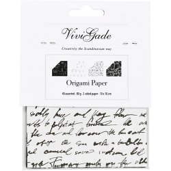 Origamipapir, str. 10x10 cm, 80 g, 40 ark/ 1 pk.