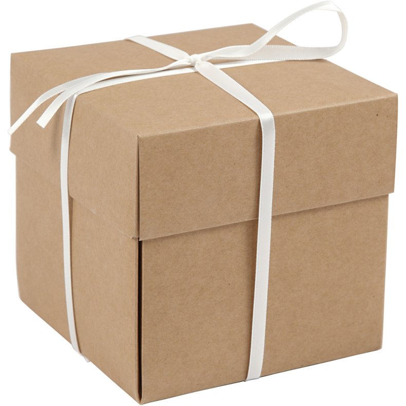 Explosion box, str. 7x7x7,5+12x12x12 cm, natur, 1 stk.