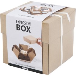 Explosion box, str. 7x7x7,5+12x12x12 cm, natur, 1 stk.