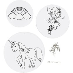 Uro med motiv, diam. 12+15+18 cm, 300 g, hvid, 3 s&aelig;t/ 1 pk.