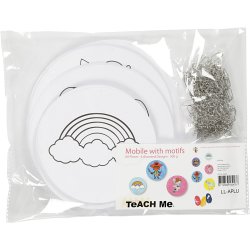 Uro med motiv, diam. 12+15+18 cm, 300 g, hvid, 20 s&aelig;t/ 1 pk.