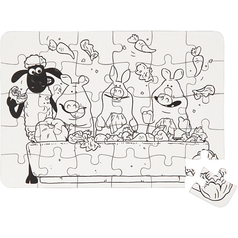 Puslespil, str. 13x18,3 cm, 2 stk./ 1 pk.