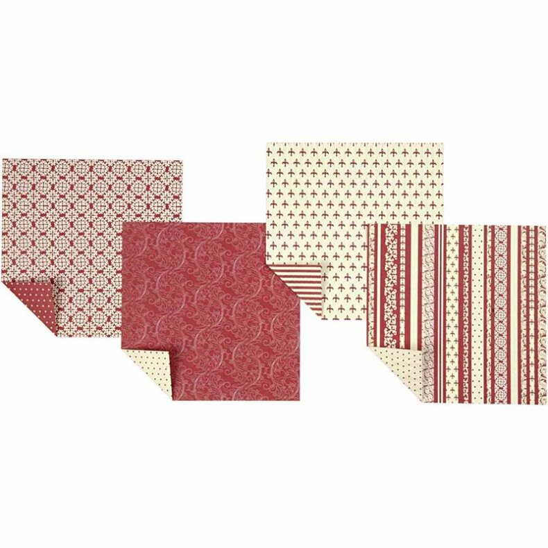 Origamipapir, str. 15x15 cm, 80 g, 50 ass. ark/ 1 pk.