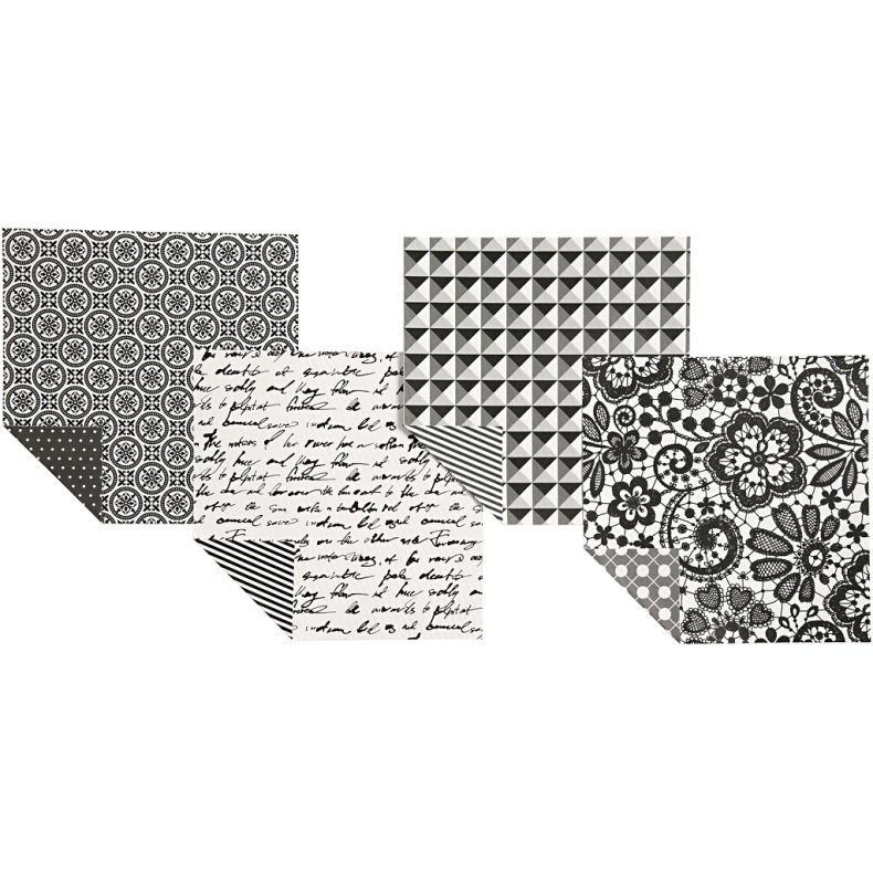 Origamipapir, str. 15x15 cm, 80 g, 50 ass. ark/ 1 pk.