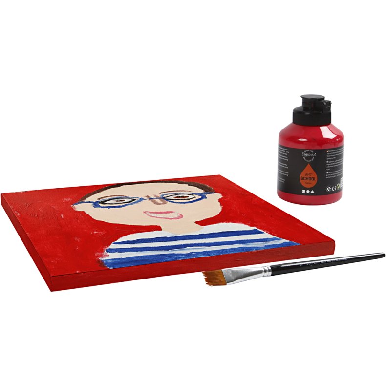 Malerl&aelig;rred, D: 1.6 cm, str. 30x30 cm, 360 g, hvid, 1 stk.