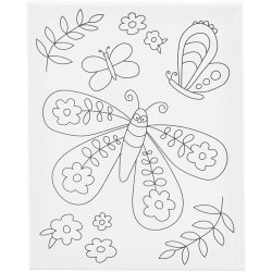 Malerl&aelig;rred med print, Stor sommerfugl, D: 1,6 cm, str. 24x30 cm, 360 g, 1 stk.