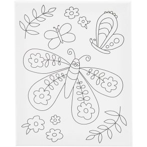 Malerlærred med print, Stor sommerfugl, D: 1,6 cm, str. 24x30 cm, 360 g, 1 stk.