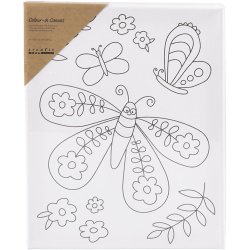 Malerl&aelig;rred med print, Stor sommerfugl, D: 1,6 cm, str. 24x30 cm, 360 g, 1 stk.