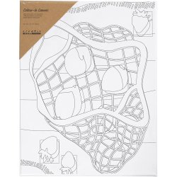 Malerl&aelig;rred med print, Citrusfrugter , D: 1,6 cm, str. 24x30 cm, 360 g, 1 stk.