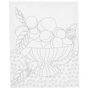 Malerlærred med print, Frugtskål, D: 1,6 cm, str. 24x30 cm, 360 g, 1 stk.