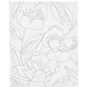 Malerlærred med print, Valmuer, D: 1,6 cm, str. 24x30 cm, 360 g, 1 stk.