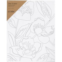 Malerl&aelig;rred med print, Valmuer, D: 1,6 cm, str. 24x30 cm, 360 g, 1 stk.