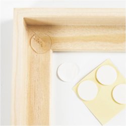 Malerl&aelig;rred med tr&aelig;ramme, str. 15,8x15,8 cm, 280 g, hvid, 1 stk.