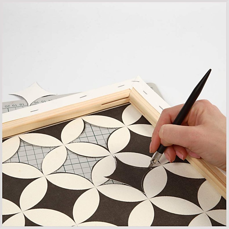 Malerl&aelig;rred, D: 1,7 cm, str. 40x60 cm, 360 g, hvid, 1 stk.