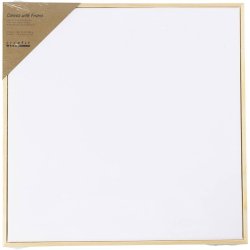 Malerl&aelig;rred med tr&aelig;ramme, str. 30x30 cm, 280 g, hvid, 1 stk.