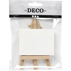 Minil&aelig;rred med staffeli, str. 8x6x1 cm, hvid, 1 stk.